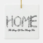 E7- en E8-kerstversiering Keramisch Ornament (Achterkant)