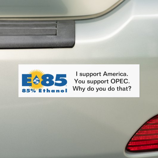 E85 "Support America"-bumpersticker Bumpersticker (Op auto)