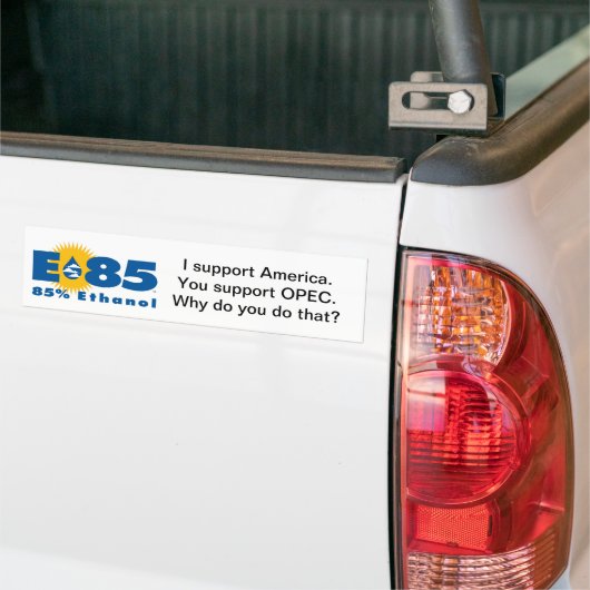 E85 "Support America"-bumpersticker Bumpersticker (Op Truck)