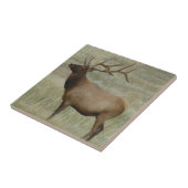 E8 Bul-Eland in Fluwelen Gewei Tegeltje (Zijkant)