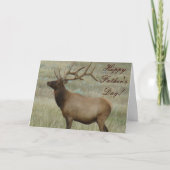 E8 Bull Elk in Velvet Kaart (Voorkant)