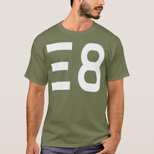 E8 Simulatietheorie kwantumfysicaafmetingen T-shirt (Voorkant)