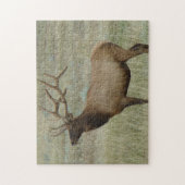 E8 Wapiti in fluweel Legpuzzel (Verticaal)