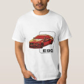 E90 M3 BMW Design - Rood T-shirt (Voorkant)
