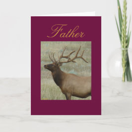 E9 Bull Elk in Fluwelen Kop en Schouders Kaart