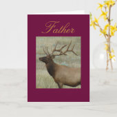 E9 Bull Elk in Velvet Head en Shoulders Kaart (Gele Bloem)