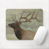 E9 Bull Elk in Velvet Head en Shoulders Muismat (Met muis)