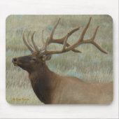 E9 Bull Elk in Velvet Head en Shoulders Muismat (Voorkant)