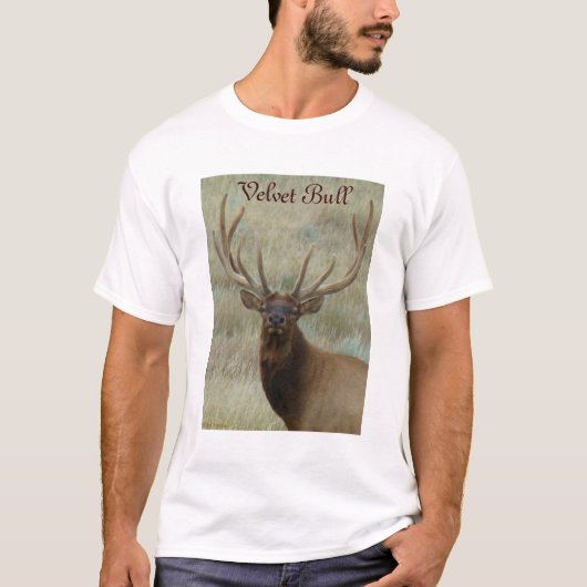 E9 Bull Elk in Velvet Head Shot T-shirt (Voorkant)