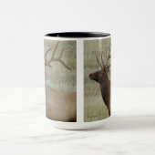 E9 Wapiti-bull in fluweel Mok (Midden)