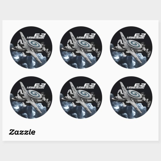 E-2 Hawkeye Ronde Sticker (Vel)