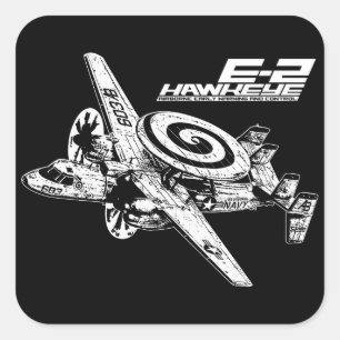 E-2 Hawkeye Vierkante Sticker