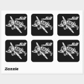 E-2 Hawkeye Vierkante Sticker (Vel)