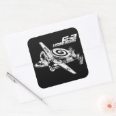 E-2 Hawkeye Vierkante Sticker (Envelop)