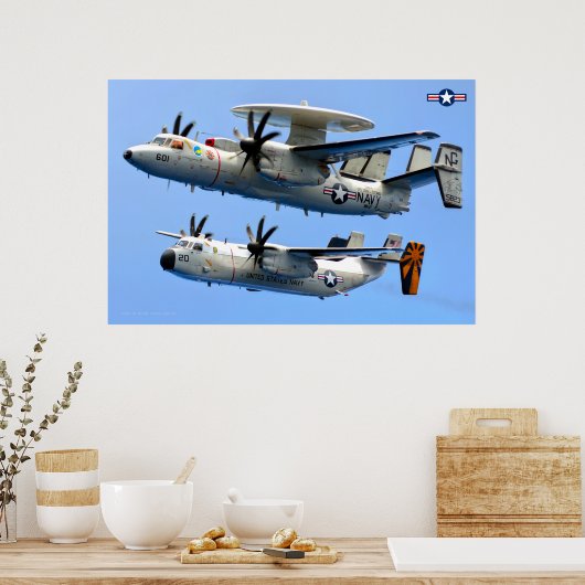 E-2C Hawkeye en C-2 Greyhound Poster (Keuken)