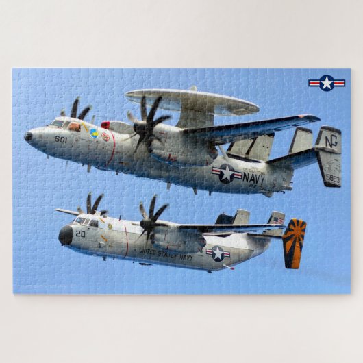 E-2C HAWKEYE en C-2A GREYHOUND (20x30 INCH) Legpuzzel (Horizontaal)