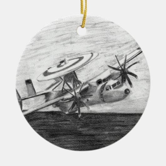 E-2C Hawkeye (Screwtop) keramisch Ornament (Voorkant)