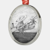 E-2C Hawkeye (Screwtop) Metalen Ornament (Links)