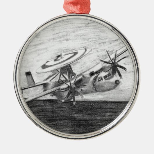 E-2C Hawkeye (Screwtop) Metalen Ornament (Voorkant)