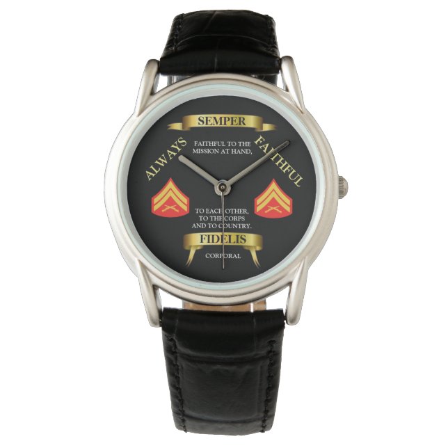 E-4 SEMPER FIDELIS / ALTIJD TROUW HORLOGE (Voorkant)
