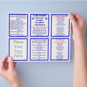 E-8** Patriottisch zakdoekje / Bladwijzer Flyer (Hand)