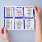 E-8** US/Metric Conversies Pocket Pamphlet Flyer (Hand)