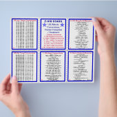 E-8** US / Metrische conversies Zakboekje Flyer (Hand)