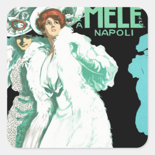 E. A. Mele ~ Vrouwen in het Wit Vierkante Sticker