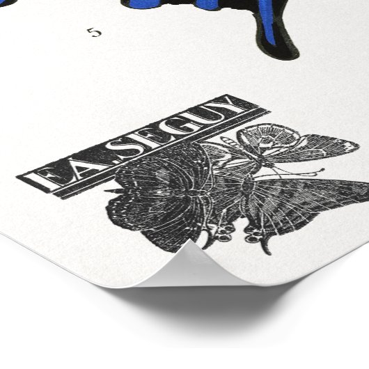 E.A. Séguy's  vlinders (1925) Poster (Hoek)