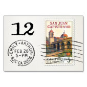 E&A Wedding Reception Table Card 12 SJ Capistrano Kaart (Voorkant)