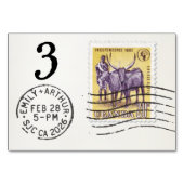 E&A Wedding Reception Table Card 3 Uganda Kaart (Voorkant)