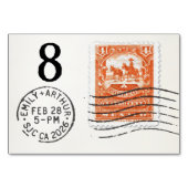 E&A Wedding Reception Table Card 8 Mexico Kaart (Voorkant)