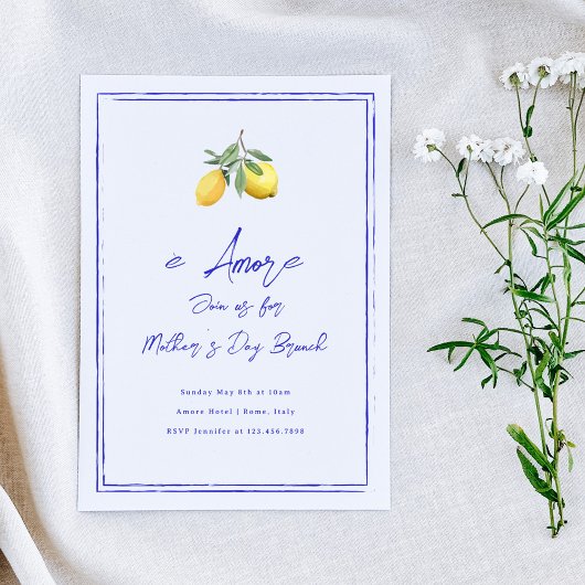 È Amore Italy Moederdag Brunch Kaart
