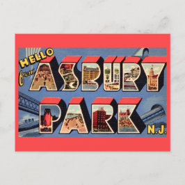 e Asbury Park NJ Groet Ansichtkaart Briefkaart
