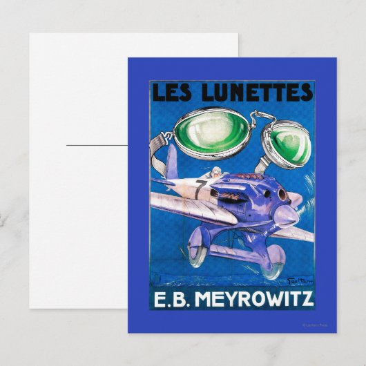 E.B. Meyrowitz Flying Goggles Advertisement Briefkaart (Voorkant / Achterkant)