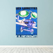 E.B. Meyrowitz Flying Goggles Advertisement Canvas Afdruk (Insitu (Houten vloer))