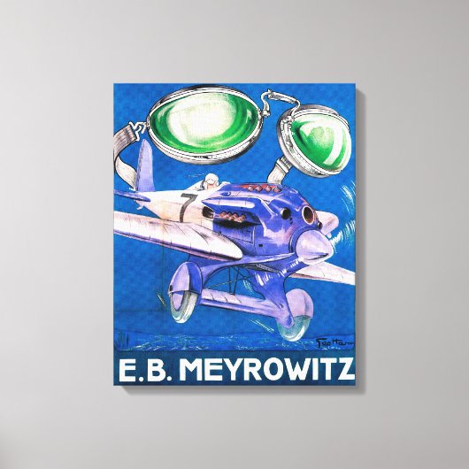 E.B. Meyrowitz Flying Goggles Advertisement Canvas Afdruk (Voorkant)