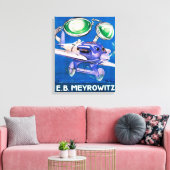 E.B. Meyrowitz Flying Goggles Advertisement Canvas Afdruk (Insitu (Woonkamer))
