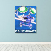 E.B. Meyrowitz Flying Goggles Advertisement Canvas Afdruk (Insitu (Houten vloer))