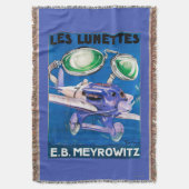 E.B. Meyrowitz Flying Goggles Advertisement Deken (Voorkant Verticaal)