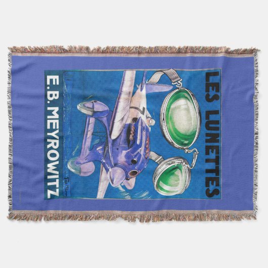 E.B. Meyrowitz Flying Goggles Advertisement Deken (Voorkant)