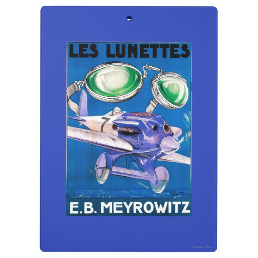 E.B. Meyrowitz Flying Goggles Advertisement Klembord (Achterkant)