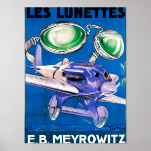 E.B. Meyrowitz Flying Goggles Advertisement Poster