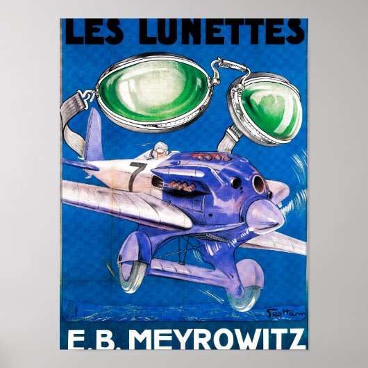 E.B. Meyrowitz Flying Goggles Advertisement Poster (Voorkant)