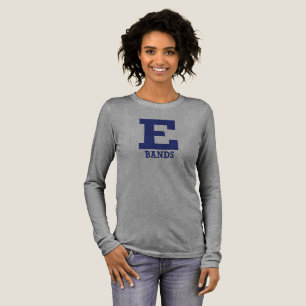 E-Bands Grijs Bella+Canvas Sluiten Fit Lange Mouw Tri-Blend Shirt