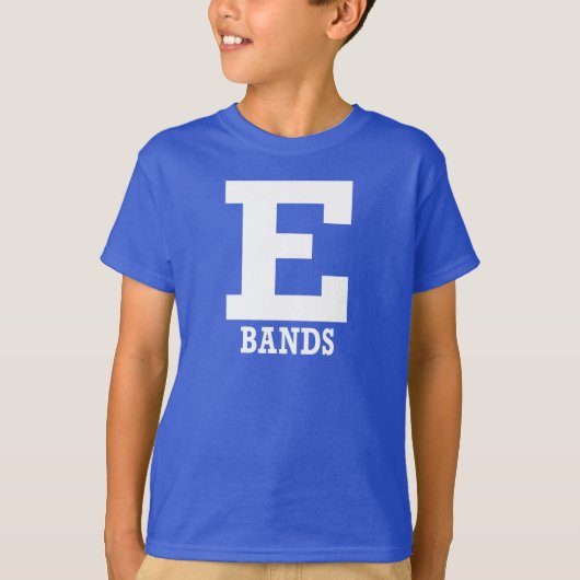 E-bands Kinder Blue Short Sleeve T-shirt (Voorkant)