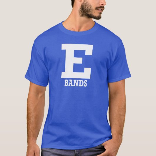 E-bands Mannen Blue Short Sleeve T-shirt (Voorkant)