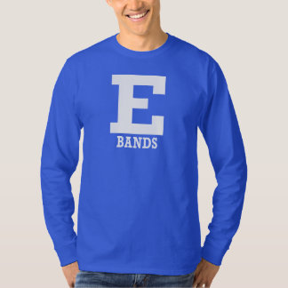 E-Bands Mannen/Vrouwen Blauw Lange Mouw T-shirt