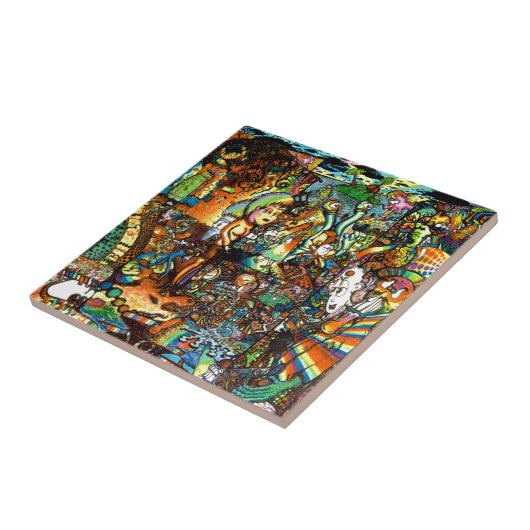 E Bent Psychedelic Art Tegeltje (Zijkant)