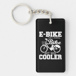 E-bike als een normale fiets maar veel koeler elek sleutelhanger